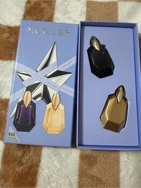 Mugler mini perfume set - Purple and Gold flacons